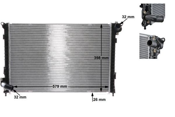 Su Radyatörü  MINI Cabrio (R52)(2004->)  MAHLE CR 985 000S