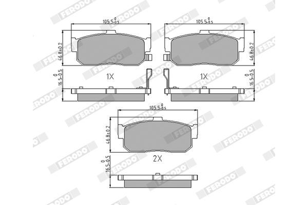 Fren Disk Balata Arka Nissan Maxima QX (CA33)(01.2000->)  FTE 9005378