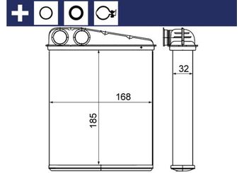 Kalorifer Radyatörü  MAHLE AH 8 000S  A1698300761 1698300761 A 169 830 07 61 3422666 3 422 666 64113422666
