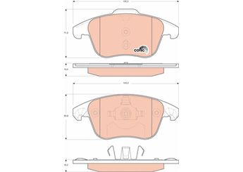 Fren Disk Balata Ön TRW GDB1691  GDB1691 1647862580 16 478 625 80 1647874080 16 478 740 80 425362 4253 62 425397 4253 97 425477 4254 77