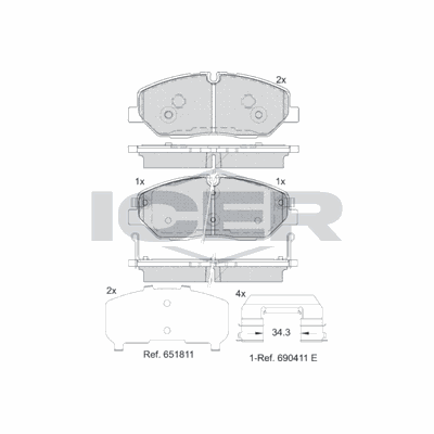 Fren Disk Balata Ön Hyundai H350 Bus (08.2016->)  KRAFTVOLL 07010356