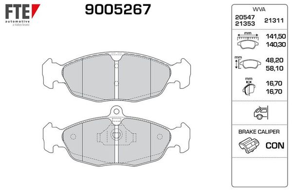 Fren Disk Balata Arka FTE 9005267