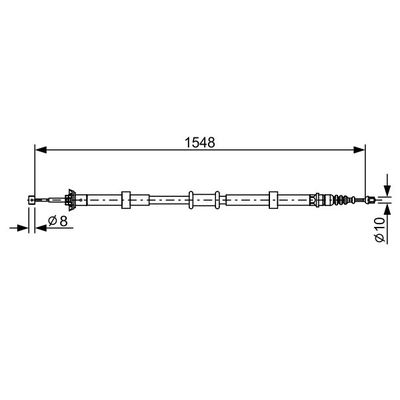 El Fren Teli Arka Sol Fiat Panda (319)(2012->)  BOSCH 1 987 482 528