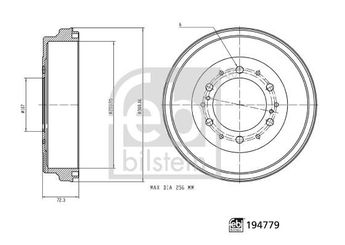 Kampana Arka Sağ veya Sol FEBI BILSTEIN 194779  4243126200 42431-26200