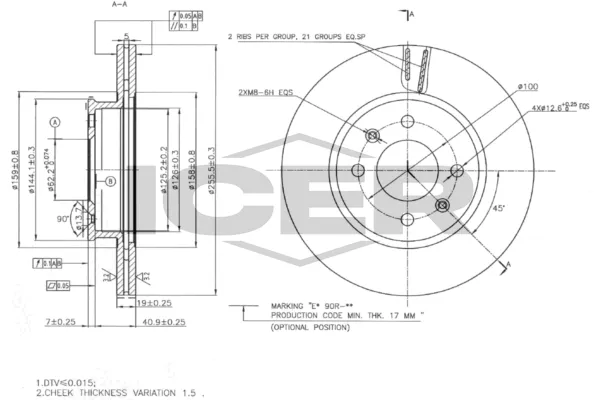Fren Disk Ayna Ön Sağ ve Sol NAGAMA NBD-HY007