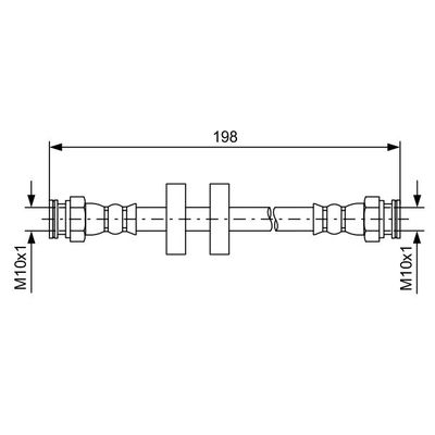 Fren Hortumu Arka Sağ veya Sol Citroen Nemo (03.2008->)  BOSCH 1 987 481 581