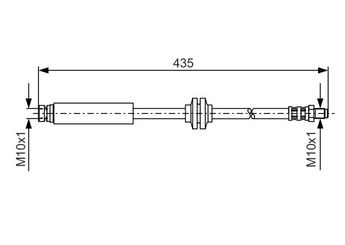Fren Hortumu Arka Sağ veya Sol BOSCH 1 987 476 182  1349853 1349854 1424802 3M512282HA 3M512282JB