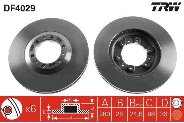 Fren Disk Ayna Ön Sağ ve Sol Opel Frontera A (1992->)  VALEO 186585