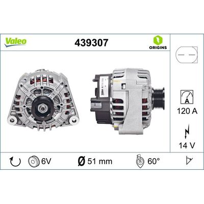 Alternatör  VALEO 439307