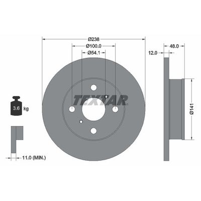 Fren Disk Ayna Ön Sağ ve Sol Toyota Corolla (E9)(1987->)  EUROREPAR 1676013280