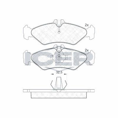 Fren Disk Balata Arka Volkswagen LT Kamyonet (01.1996->2006)  OTOZONE FDA6050-R