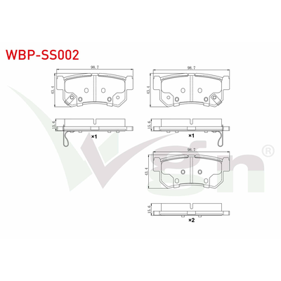 Fren Disk Balata Arka WGN WBP-SS002