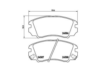 Fren Disk Balata Ön MAGNETI MARELLI 363700430043  AY060MT002 581013KA40 581012GB00