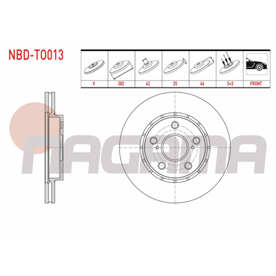 Fren Disk Ayna Ön Sağ ve Sol NAGAMA NBD-TO013