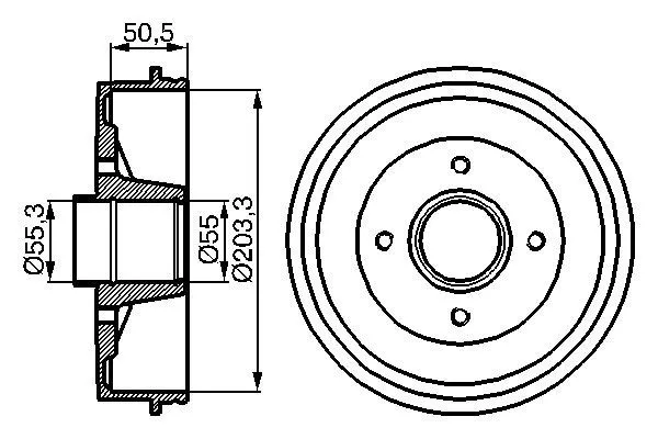 Kampana Arka Sağ veya Sol Mitsubishi Colt CZ3 Lim. 5-trg. (Z30A)(04.2004->)  BOSCH 0 986 477 108