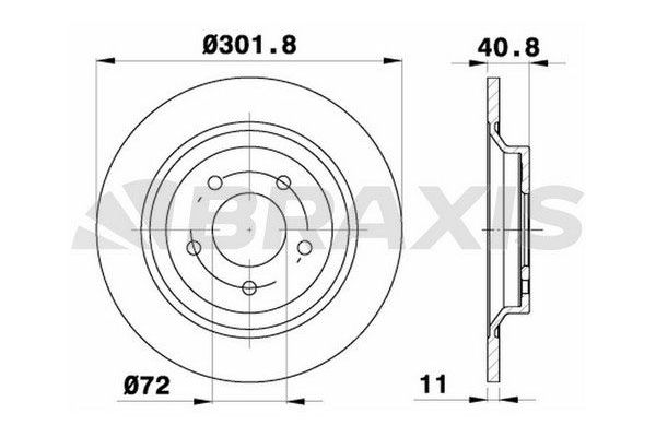 Fren Disk Ayna Arka Sağ ve Sol Mazda 5 (CW)(06.2010->)  BRAXIS AE0482