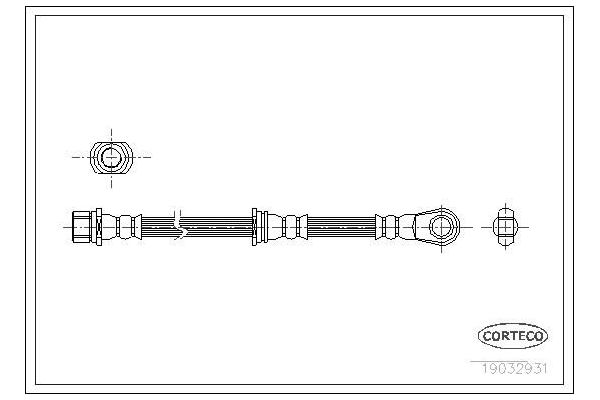 Fren Hortumu Ön Sağ veya Sol Mitsubishi Pajero Pinin (H60/H70)(1999->)  CAVO C901 400A