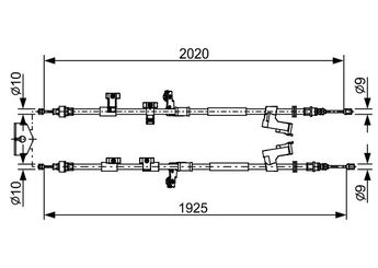 El Fren Teli Arka Sağ veya Sol BOSCH 1 987 482 709  1987482709 1805451 CV612A603BC