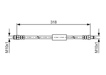 Fren Hortumu Arka Sağ veya Sol BOSCH 1 987 481 618  1987481618 1 987 481 618 34326789263 34 32 6 789 263