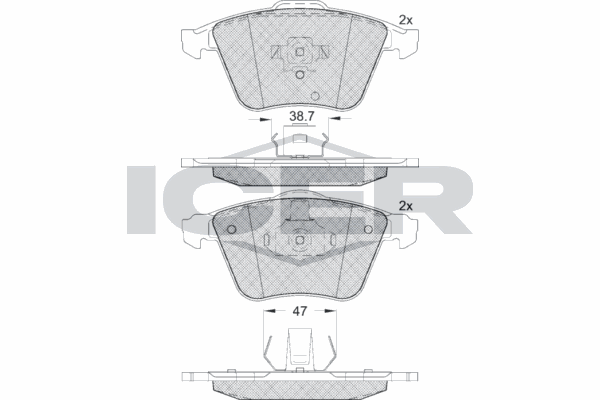 Fren Disk Balata Ön Mazda 3 Sedan (BK)(06.2003->)  MAGNETI MARELLI 323700028700