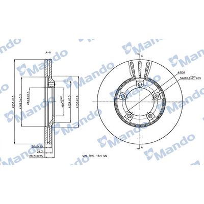 Fren Disk Ayna Ön Sağ ve Sol MANDO MBC030106