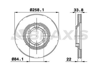 Fren Disk Ayna Ön Sağ ve Sol BRAXIS AE0720  MB407031