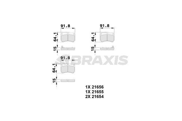 Fren Disk Balata Ön Mazda 323 C/F/S Sedan (BA)(04.1994->)  BRAXIS AB0105