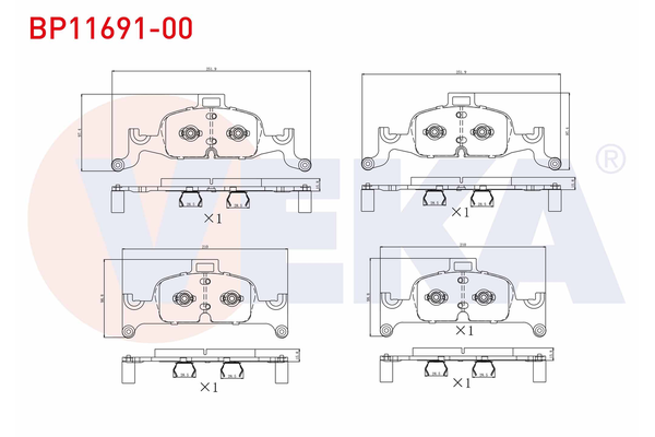 Fren Disk Balata Ön Audi Q5 Sportback (FYT)(11.2020->)  VEKA BP11691-00