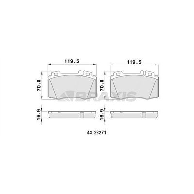 Fren Disk Balata Ön BRAXIS AA0169