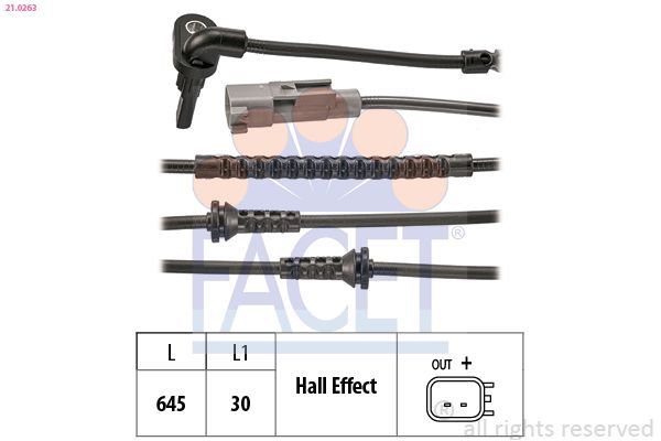 Abs Sensörü Ön Sağ veya Sol Opel Mokka (2012->)  PSA ORJINAL 94544440