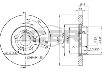 Fren Disk Ayna Ön Sağ ve Sol AYD 50853  4351247030 43512-47030