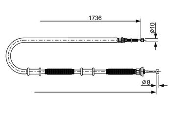 El Fren Teli Arka Sağ veya Sol BOSCH 1 987 482 700  1987482700 46745155 46835327