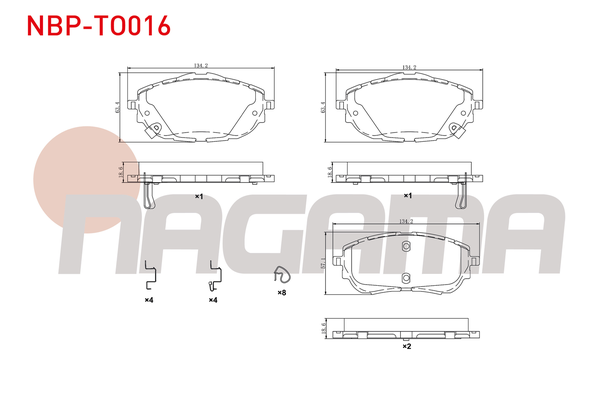 Fren Disk Balata Ön NAGAMA NBP-TO016