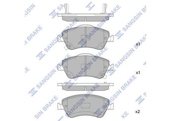 Fren Disk Balata Ön SANGSIN SP1500  446502210 446502160 0446502160 446502170 0446502170 446502200 0446502200 0446502210 446502270 0446502270 446502330 0446502330 446502340 0446502340 446502370 0446502370 4465YZZEC 04465YZZEC