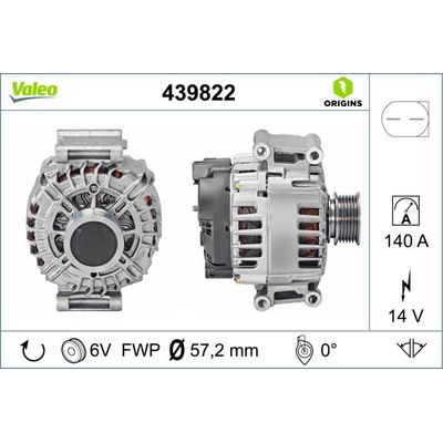 Alternatör  VALEO 439822