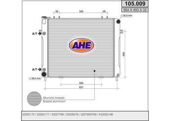 Su Radyatörü  RADISEN RR 61000  52079597AB 52079597 K5191938AA 4734103 4734105 52005166 52005169 52005172 52005177 52027798 52028378 K52005166