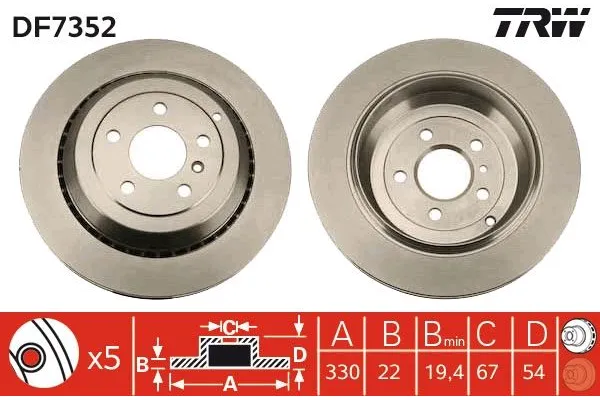 Fren Disk Ayna Arka Sağ ve Sol Mercedes R -Serisi (BM 251)(09.2005->)  FRENBU 24839
