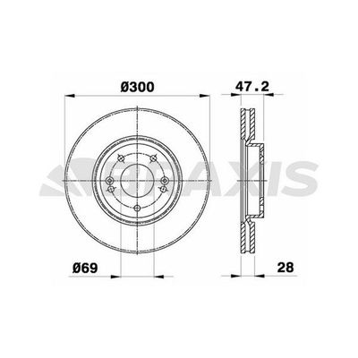 Fren Disk Ayna Ön Sağ ve Sol Kia Optima (JF)(2015->)  BRAXIS AE0152