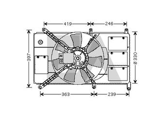 Radyatör Fan ve Motoru  MAHER 04956  MR968365 MR312898 MR312899 MR314718 MR464708