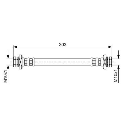 Fren Hortumu Arka Sağ veya Sol Subaru Justy J12 (G3X/MHY)(2003->)  BOSCH 1 987 476 436