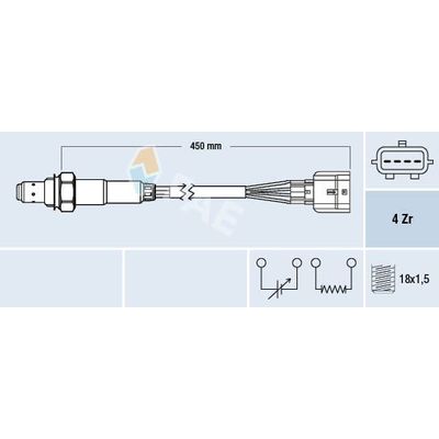 Oksijen (Lambda) Sensörü  Renault Clio IV (2012->)  FAE 77469