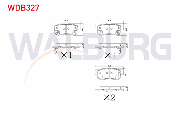 Fren Disk Balata Arka Kia Magentis (MS)(2001->)  WALBURG WDB327
