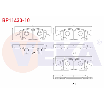 Fren Disk Balata Ön Mercedes GLS -Serisi (BM 166)(11.2015->)  VEKA BP11430-10
