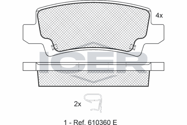 Fren Disk Balata Arka Toyota Corolla (E12)(2002->)  AYD 60044B