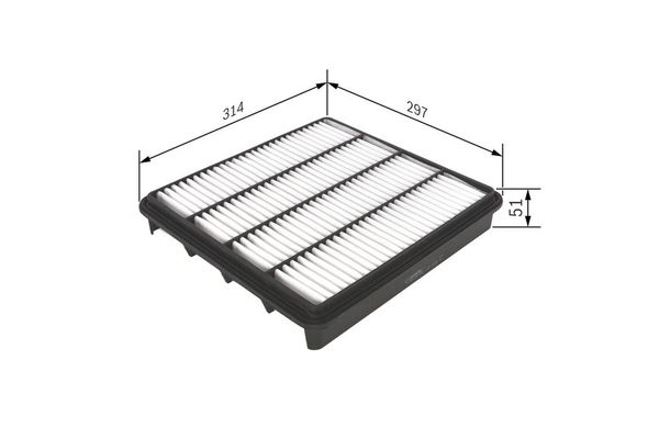 Hava Filtresi  Toyota Land Cruiser 200 (J20)(2008->)  BOSCH F 026 400 296