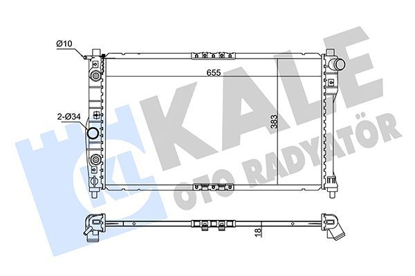 Su Radyatörü  Peugeot 306 3K/ HB/ Sedan (S2)(04.1997->)  KALE 342255