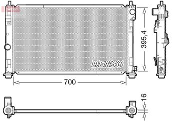 Su Radyatörü  DENSO DRM06039  DRM06039 K05191286AB 5191249AA 5191286AB 68004049AA
