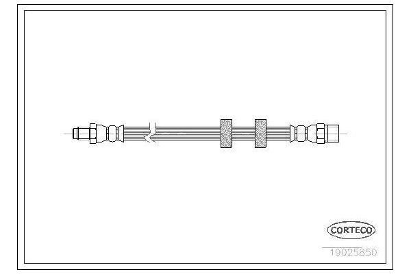 Fren Hortumu Ön Sağ veya Sol Volvo Serisi 740 Sedan/Combi (1984->)  CORTECO 19025850