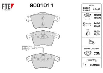 Fren Disk Balata Ön FTE 9001011  7H0698151F 7H0698151 7H0698151B 7H0698151D JZW698151Q