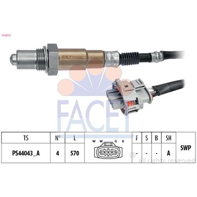 Oksijen (Lambda) Sensörü  Porsche Macan (Typ 95BA)(11.2013->)  FACET 10.8321